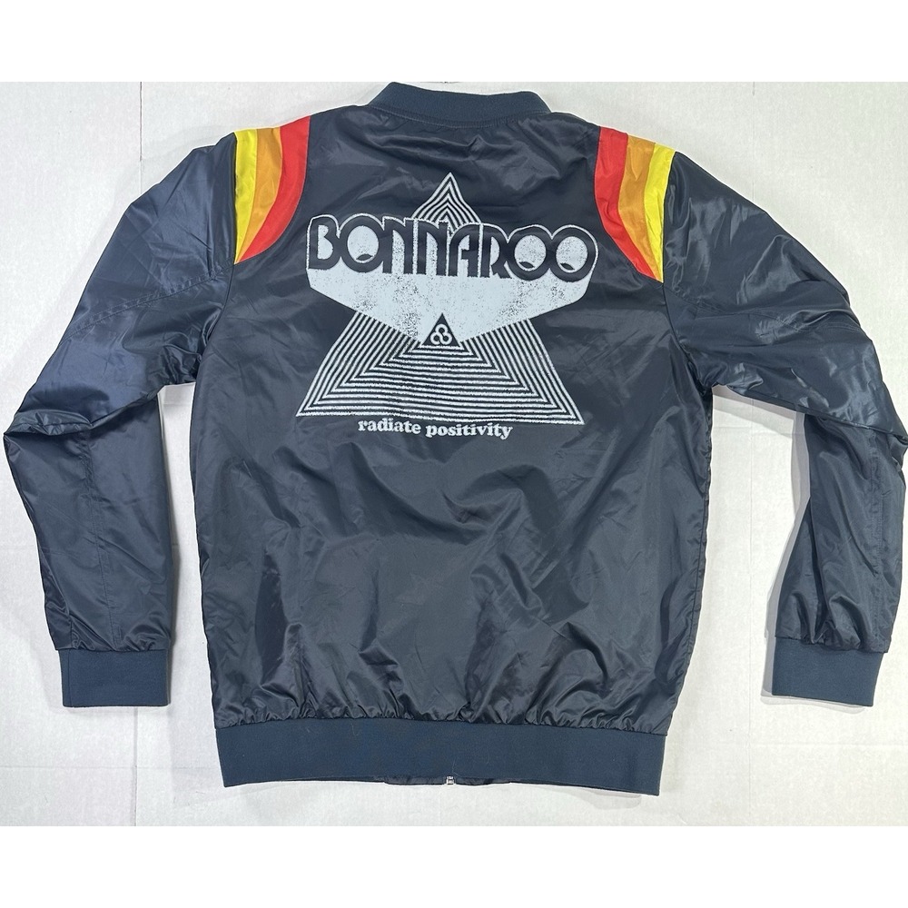 Bonnaroo Bomber Jacket Radiate Positivity Rainbow Stripe Festival Size S‎